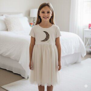 🌙 Wonder Nation Girls Moon Tutu Dress – Size L (10/12)